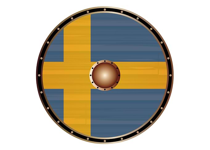 Sweden Flag Viking Shield