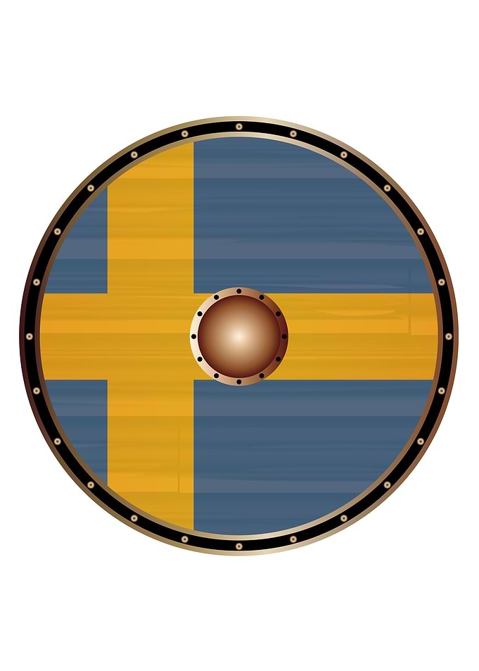 Sweden Flag Viking Shield