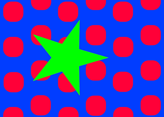 Green Star on Dots