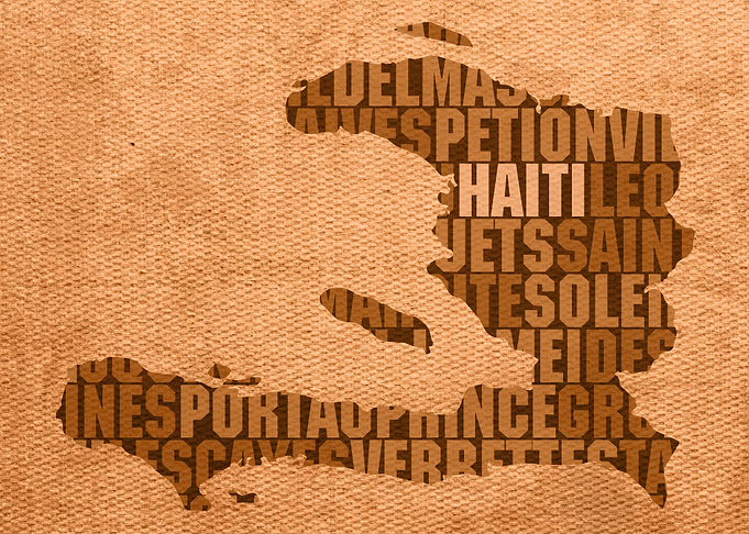 Haiti Country Word Map Art