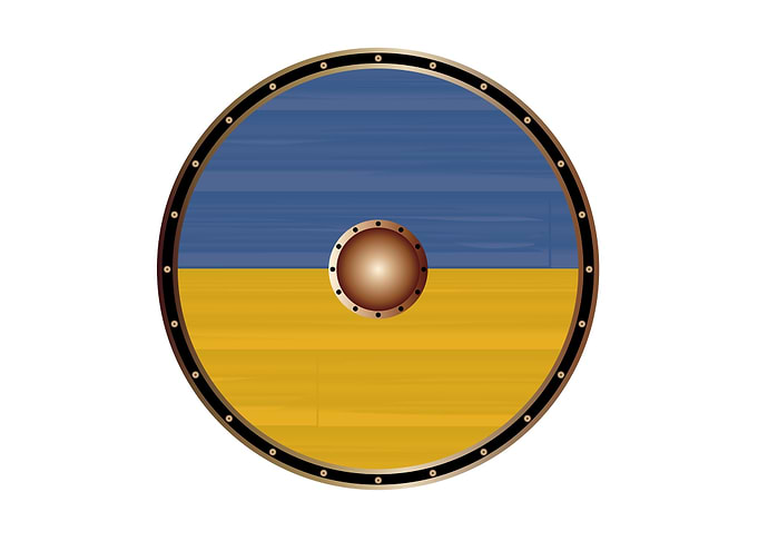 Ukraine Flag Viking Shield