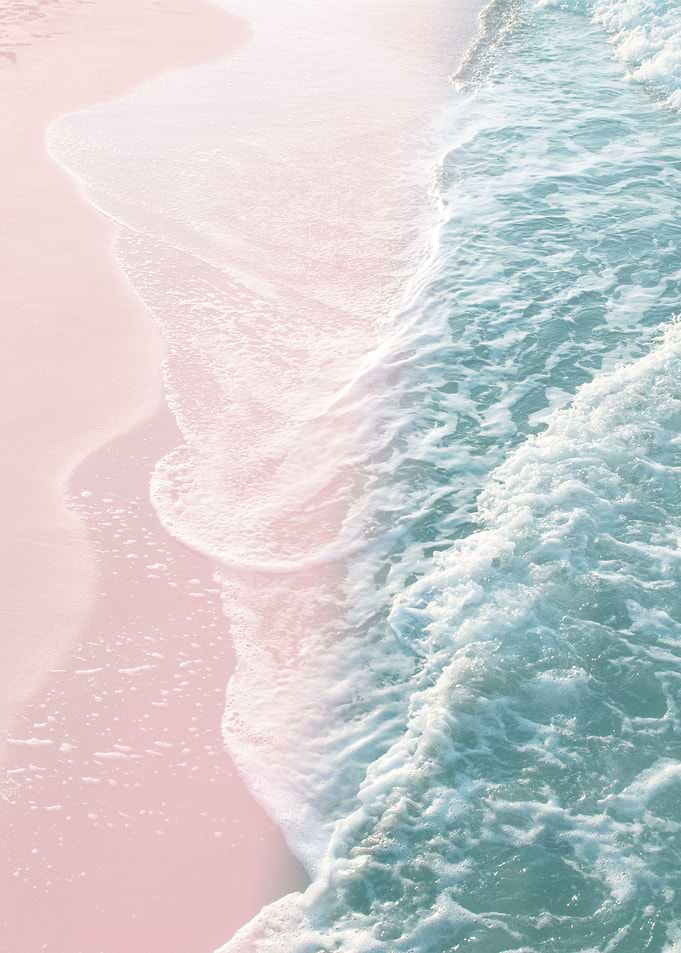 Soft Teal Blush Ocean 1