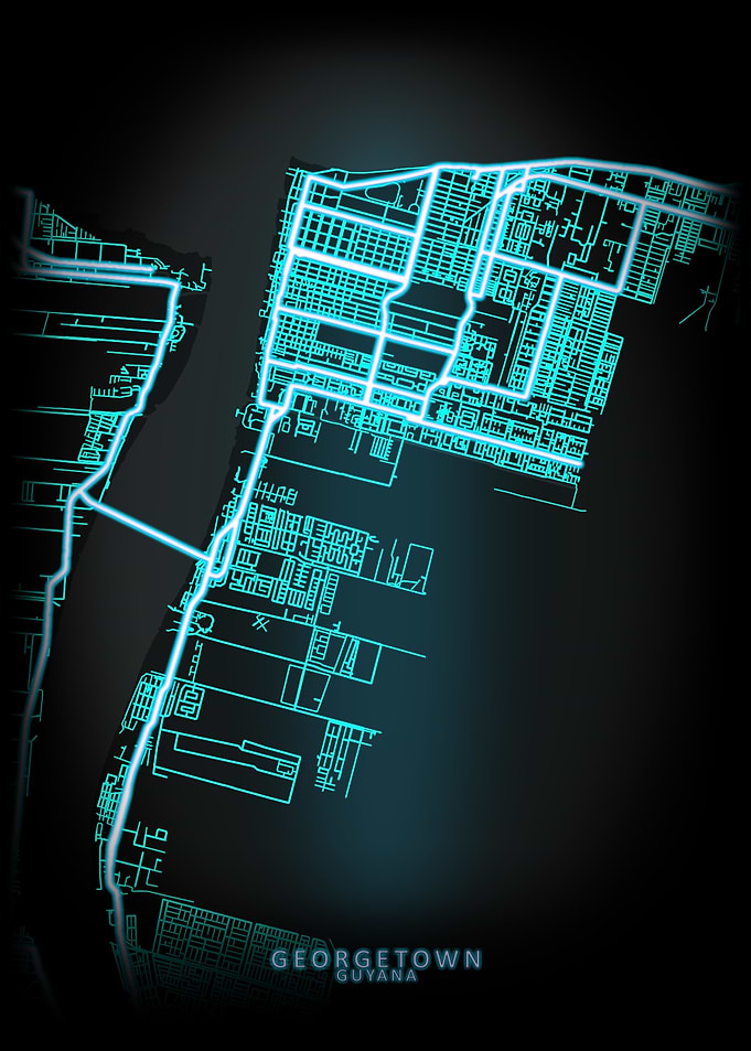 Georgetown Guyana City Map