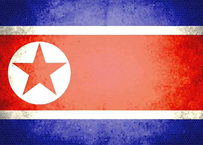 North Korea vintage flag