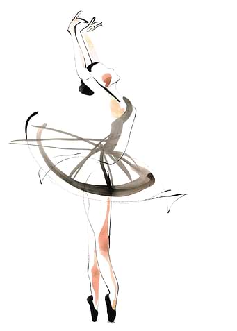Ballerina Dancer Drawing