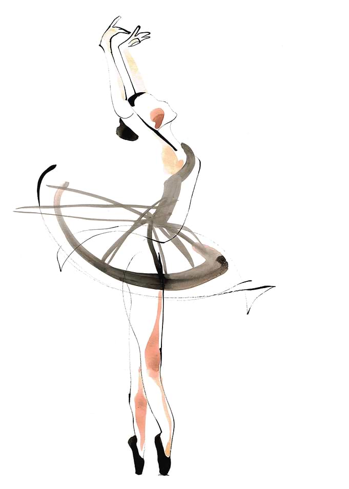 Ballerina Dancer Drawing