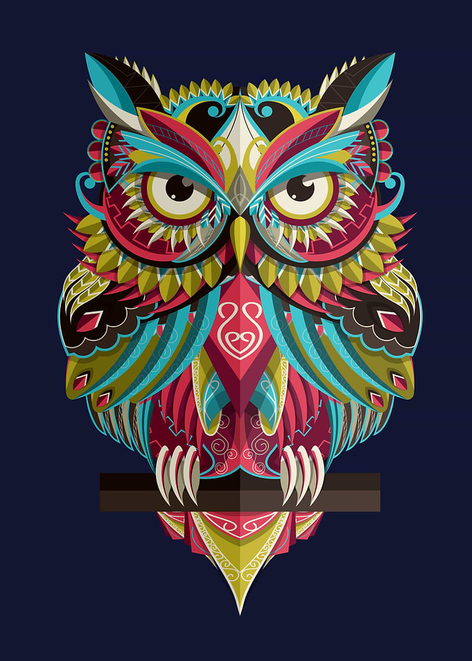 stylized owl