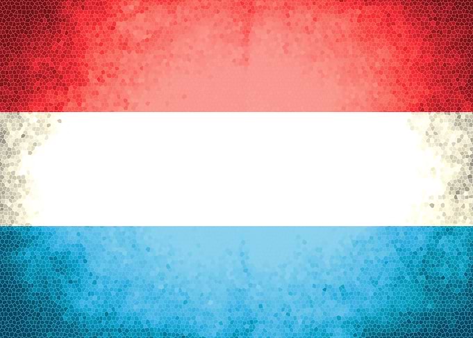 Luxembourg vintage flag