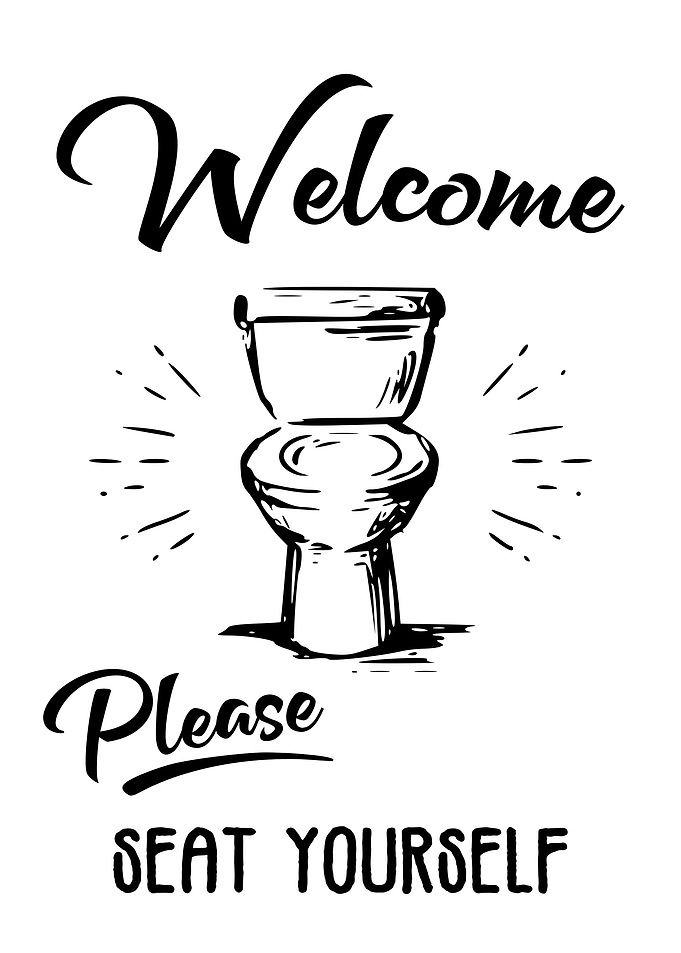 Funny Bathroom Please Seat