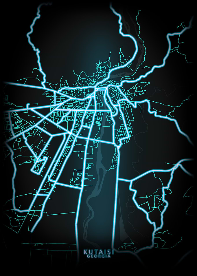 Kutaisi Georgia City Map