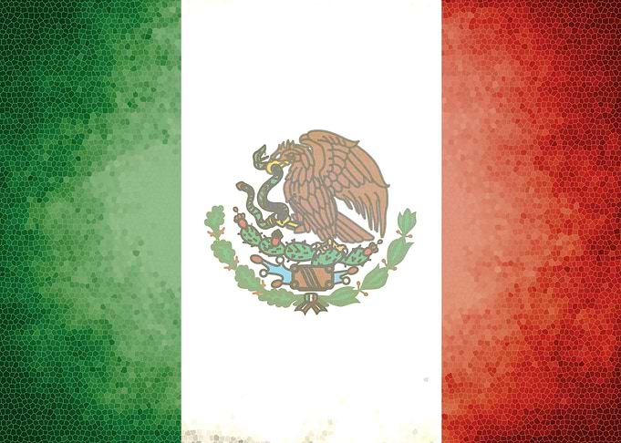 Mexico vintage flag