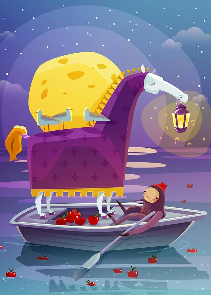Horse with lantern