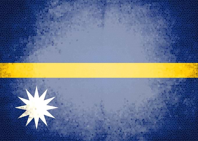 Nauru vintage flag