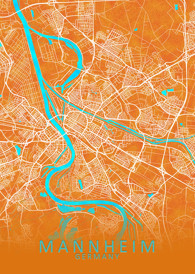 Mannheim Germany City Map