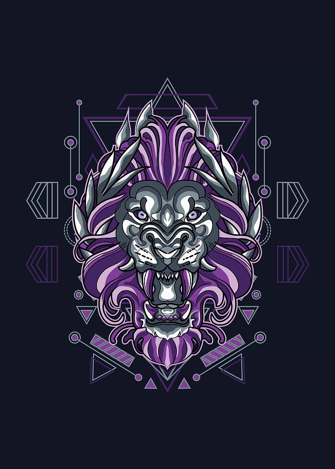 Leo zodiac illustration