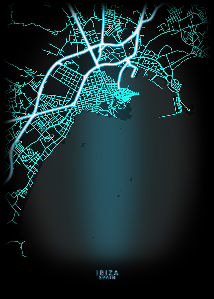 Ibiza Spain City Map
