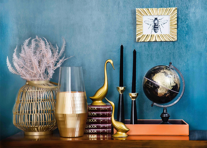 gold plate table
