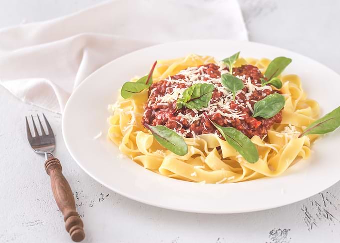 Portion of tagliatelle