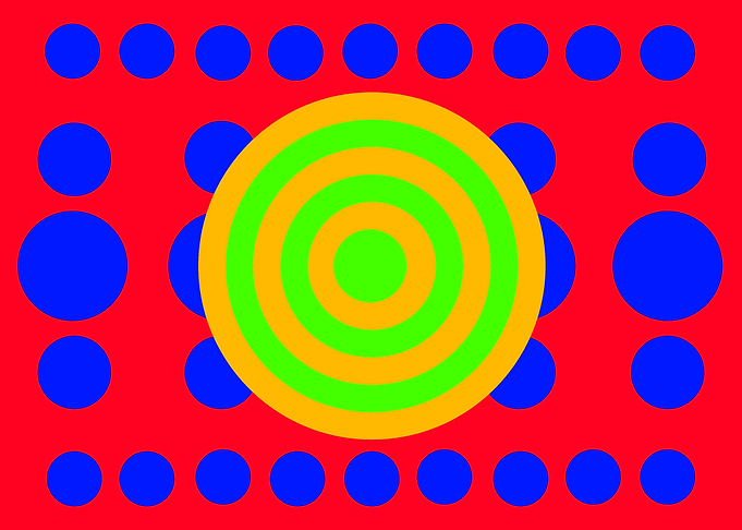 Gold Circles on Dots