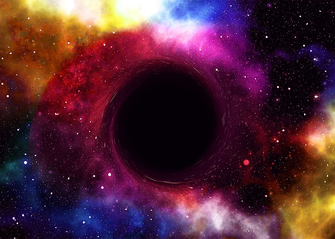 Unreally colored blackhole