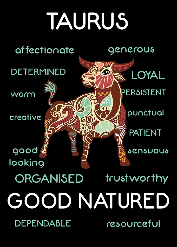Taurus zodiac poster