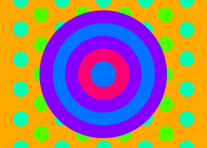 Purple Circles on Dots