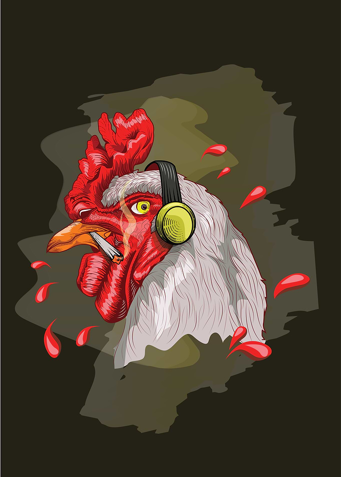 crazy rooster