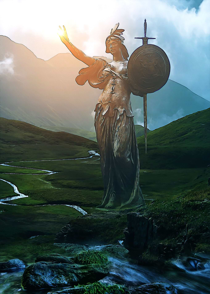 Athena giant statue