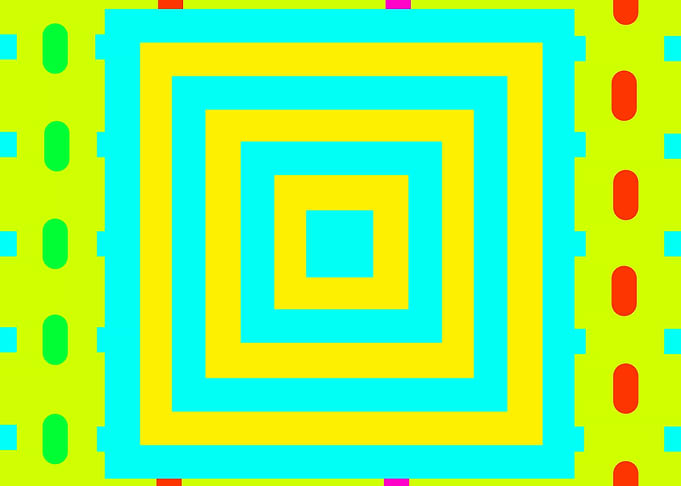 Yellow and Blue Squares
