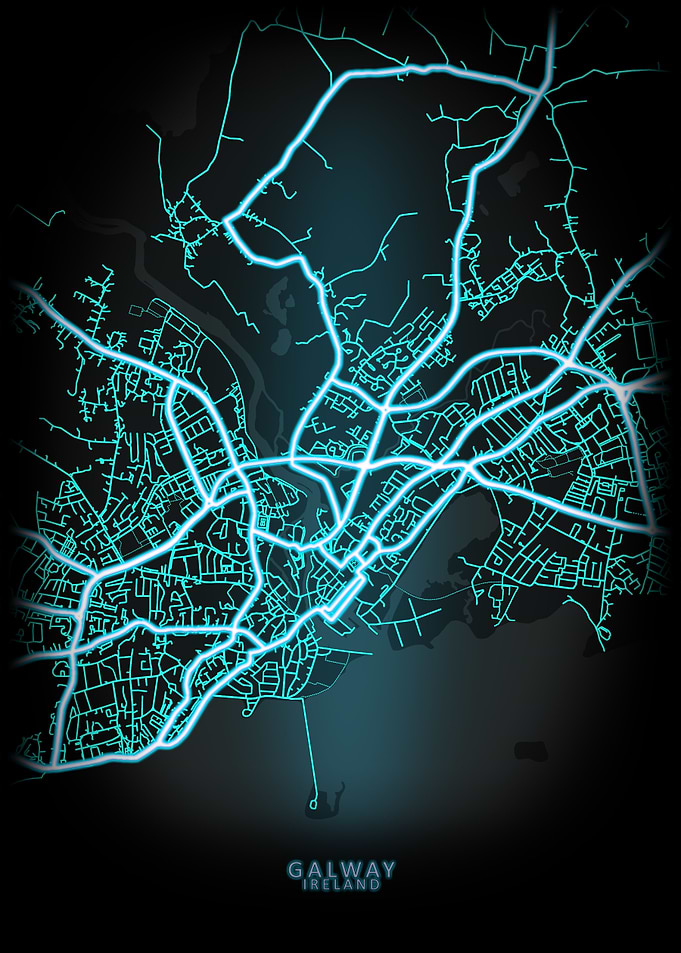 Galway Ireland City Map