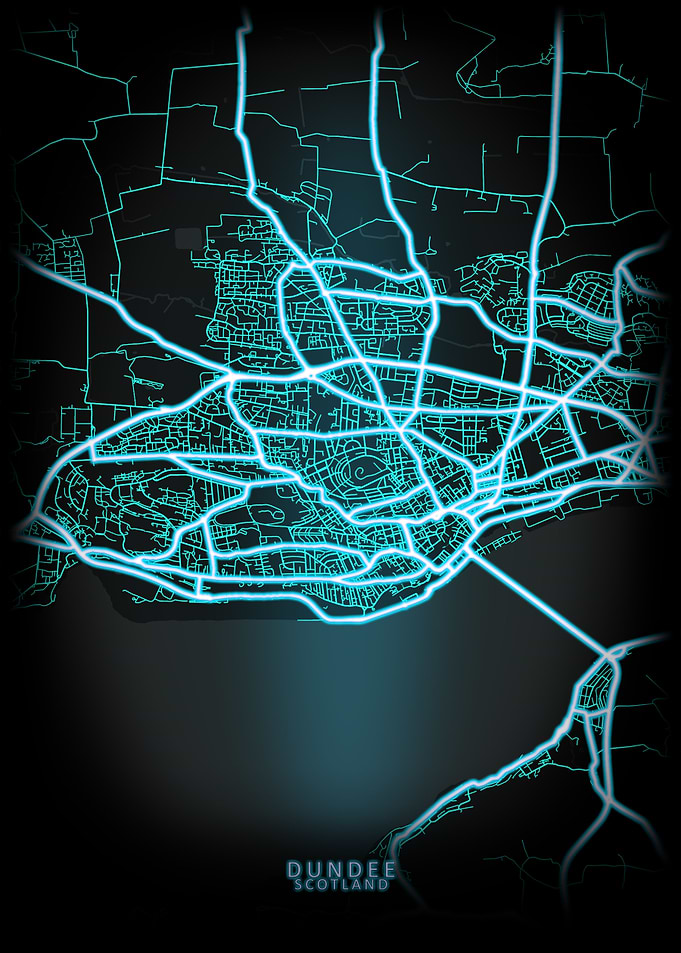 Dundee Scotland City Map
