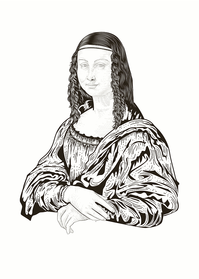 monalisa line art