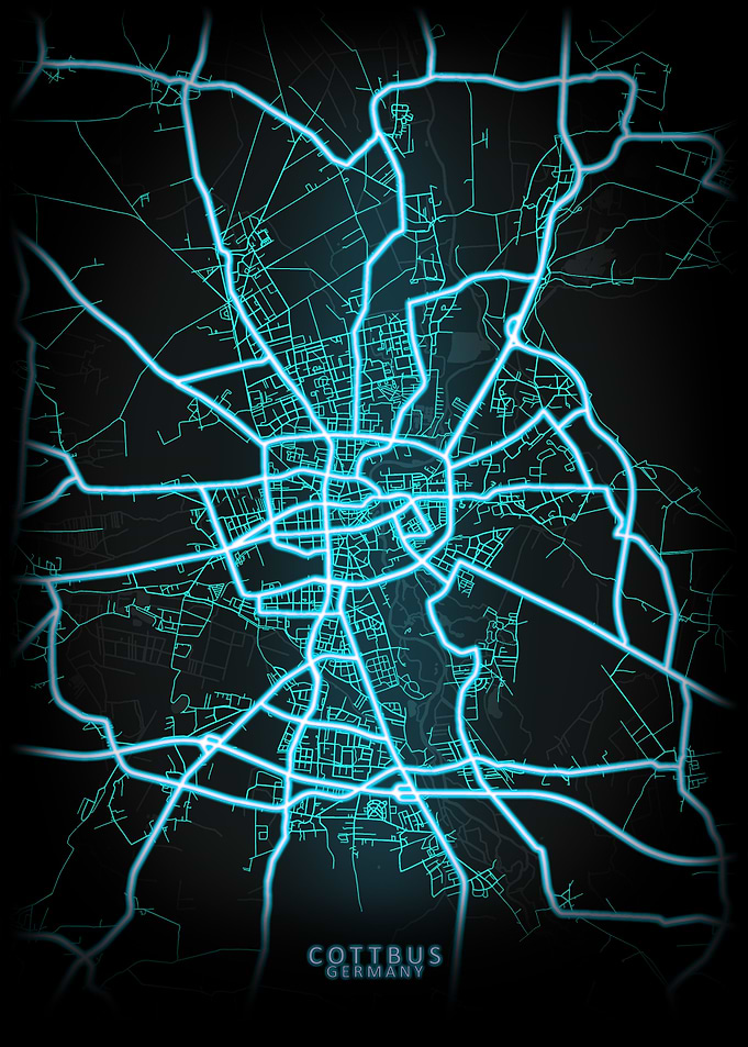 Cottbus Germany City Map