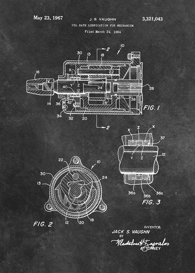 patent Vaughn Oil bath lub