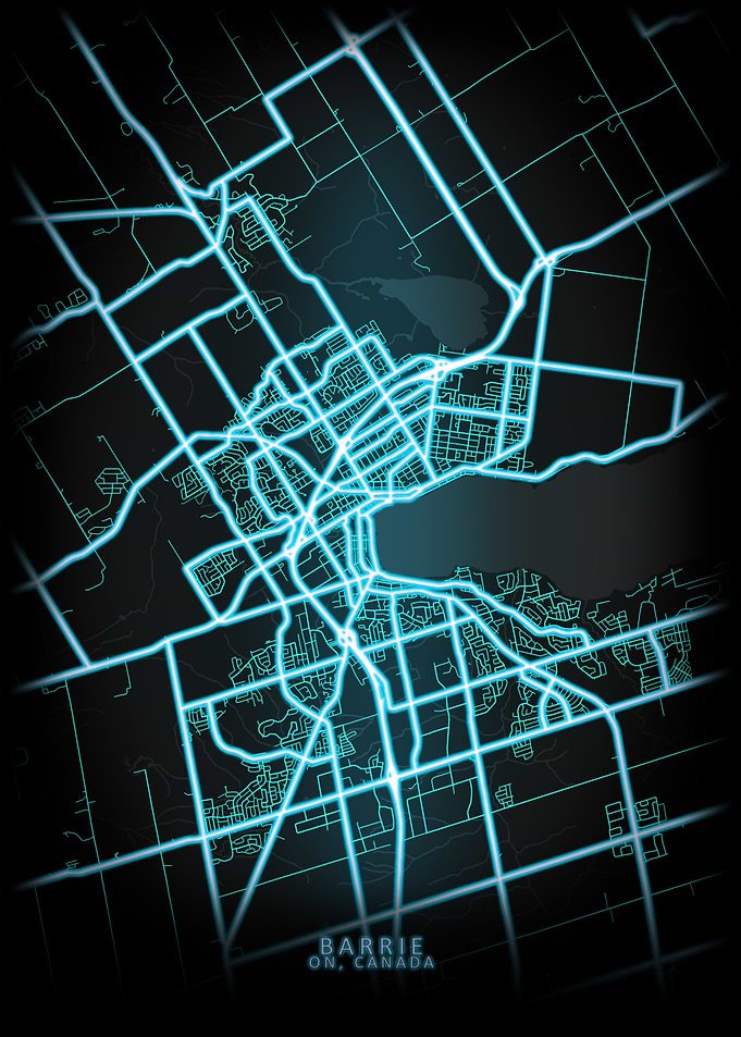 Barrie ON Canada City Map