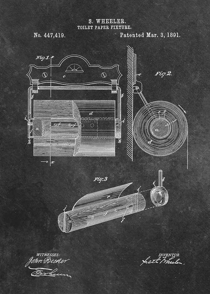 patent Wheeler Toilet pape