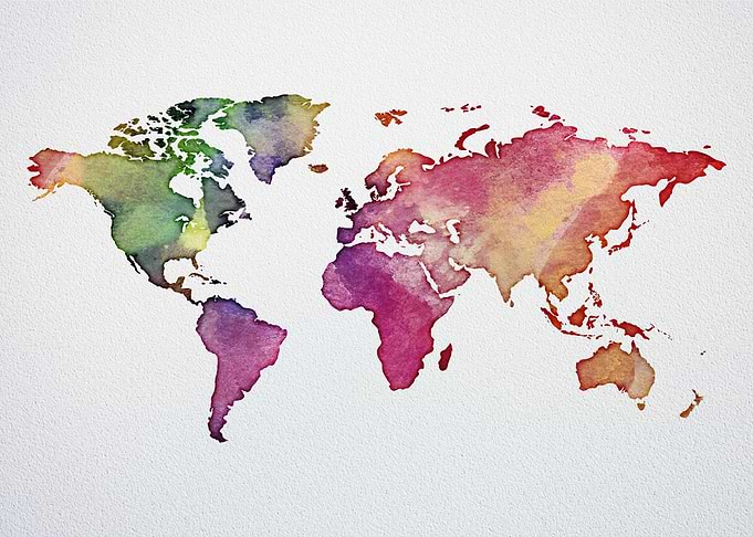 Multicolor World Map 01