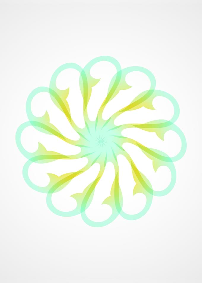 Abstract tosca mandala