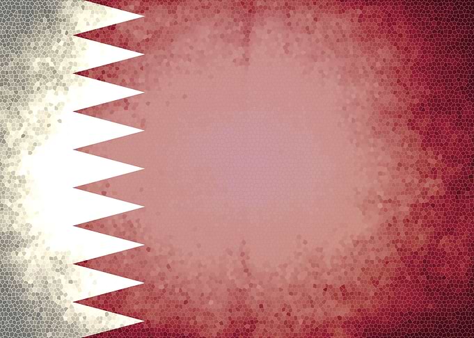 Qatar vintage flag