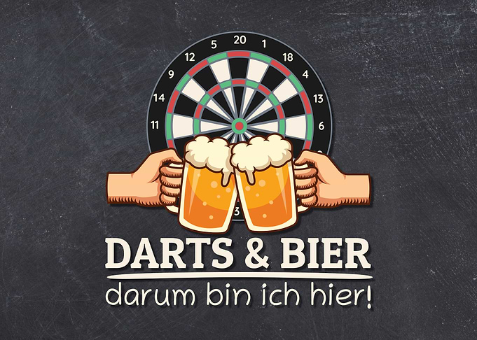 Darts und Bier Sprueche