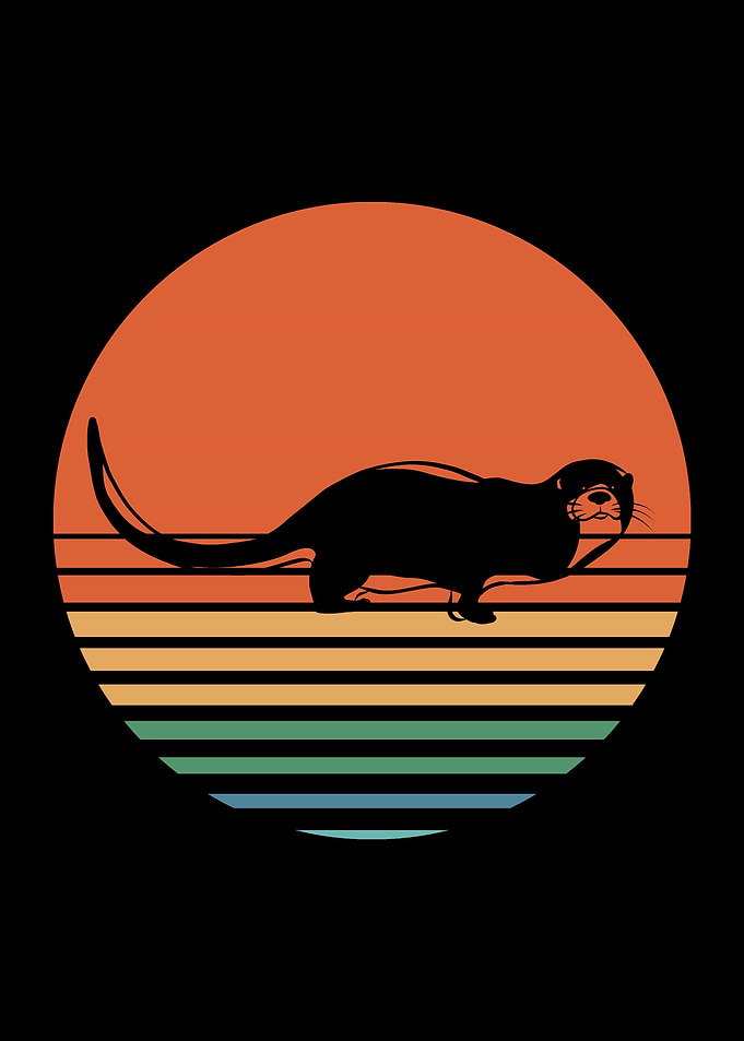 VINTAGE OTTER POSTER