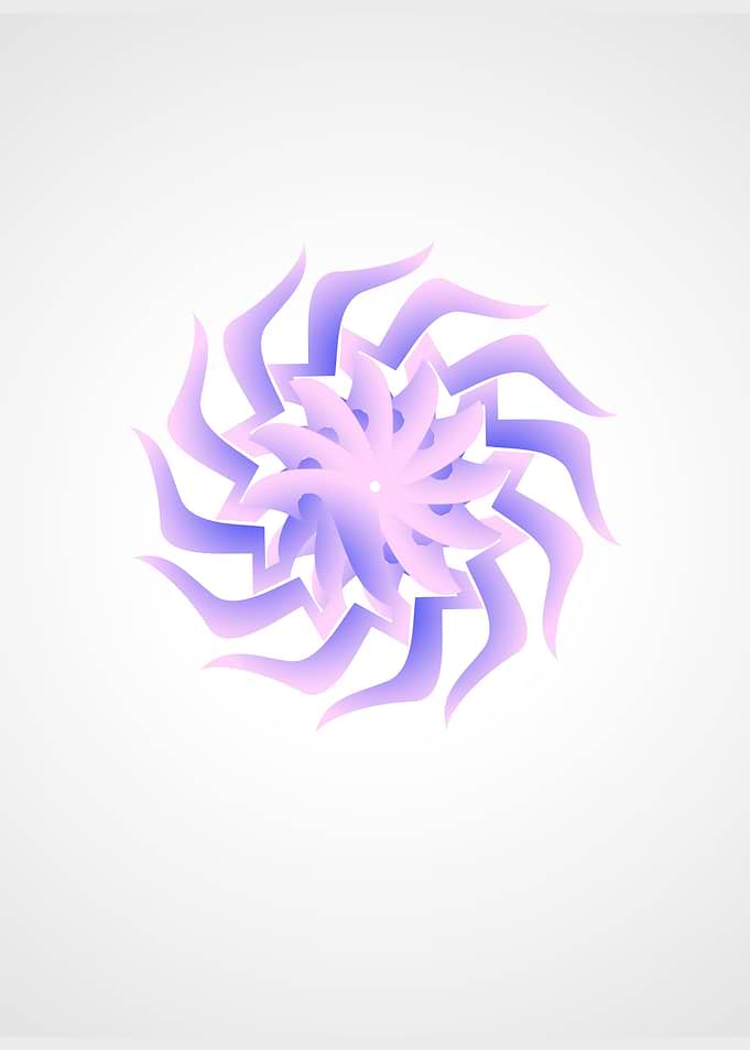 Abstract purple propeller