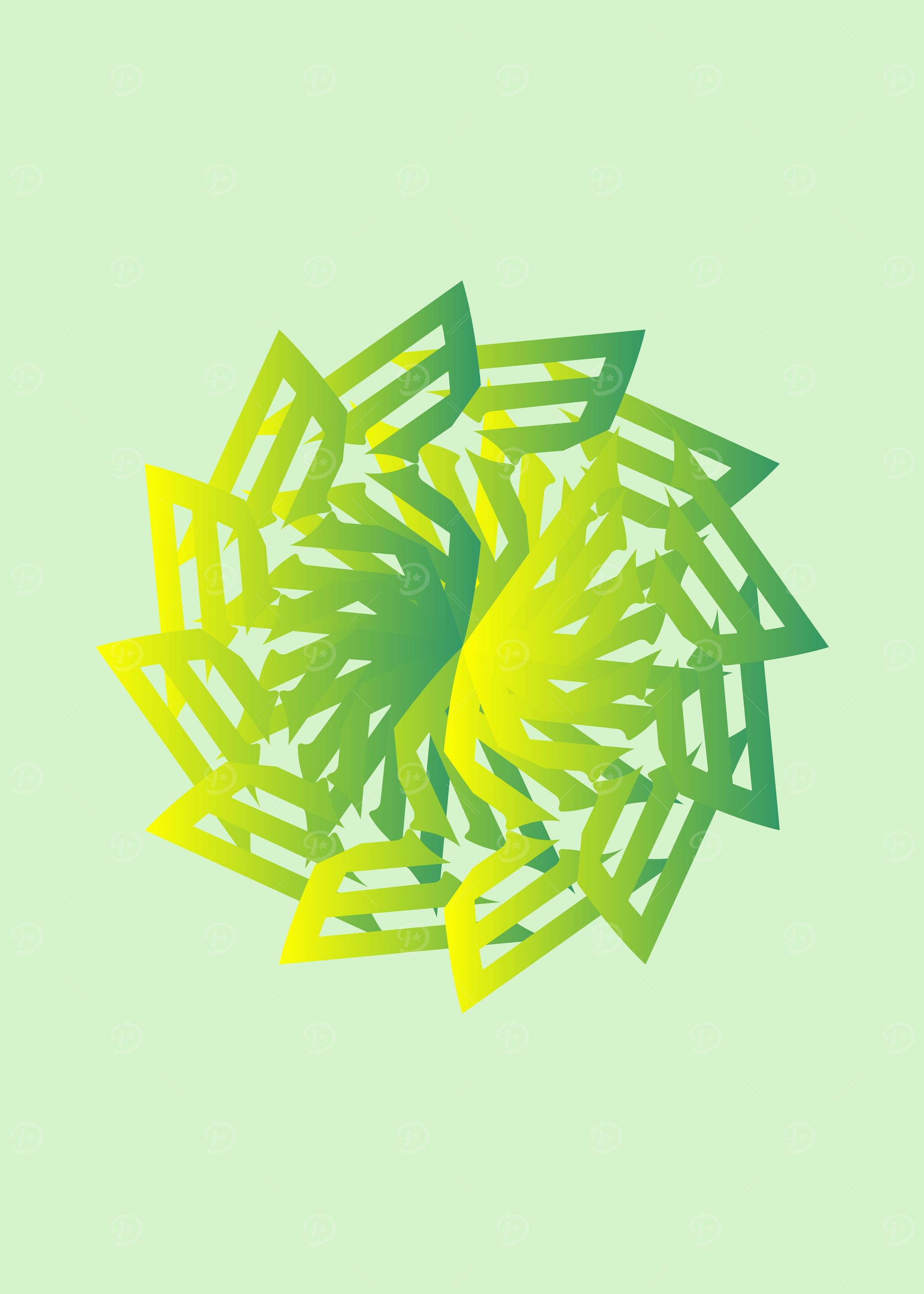 Abstract Green Ornament