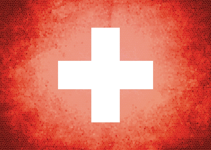 Switzerland vintage flag