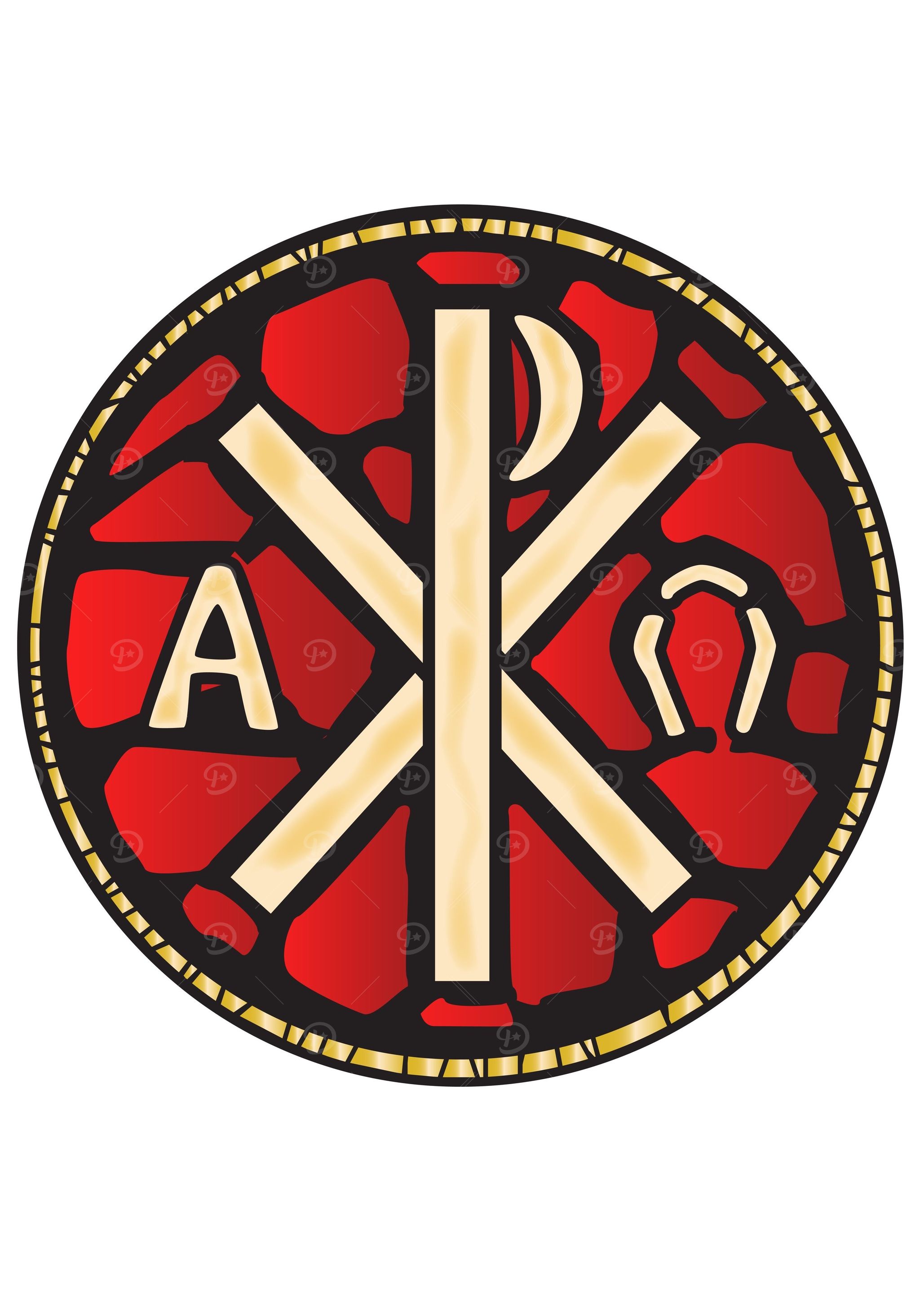 Alpha Omega Glass Window