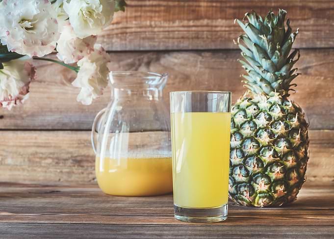 Glass of pineapple juice