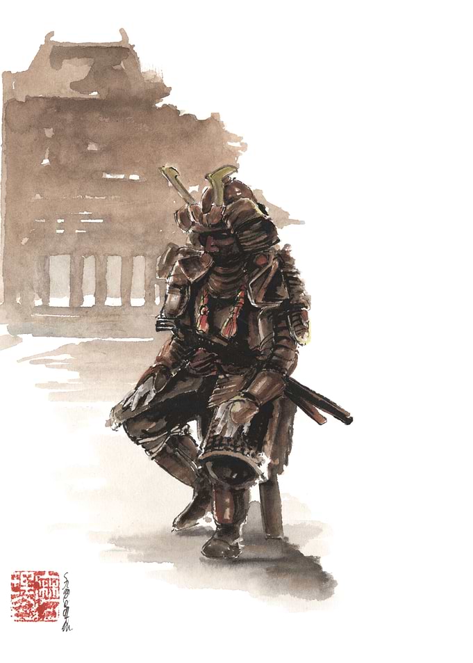 Samurai in armor