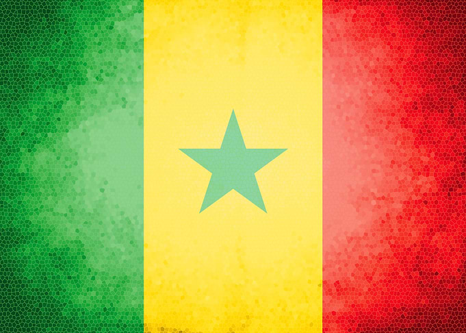 Senegal vintage flag
