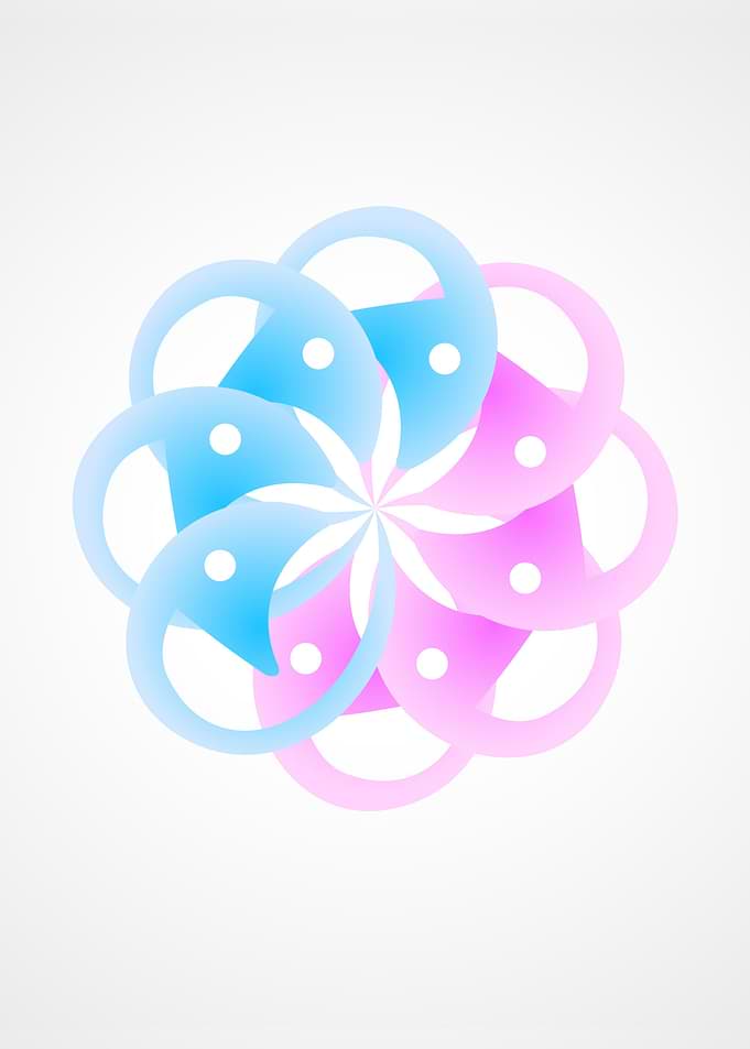 Abstract floral color