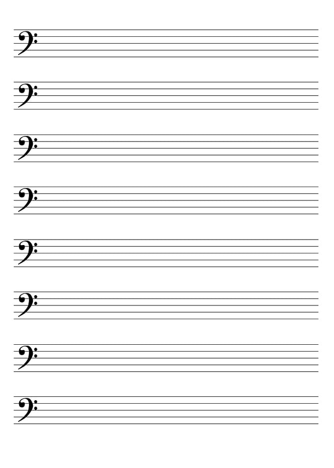 Bass Clef Staves